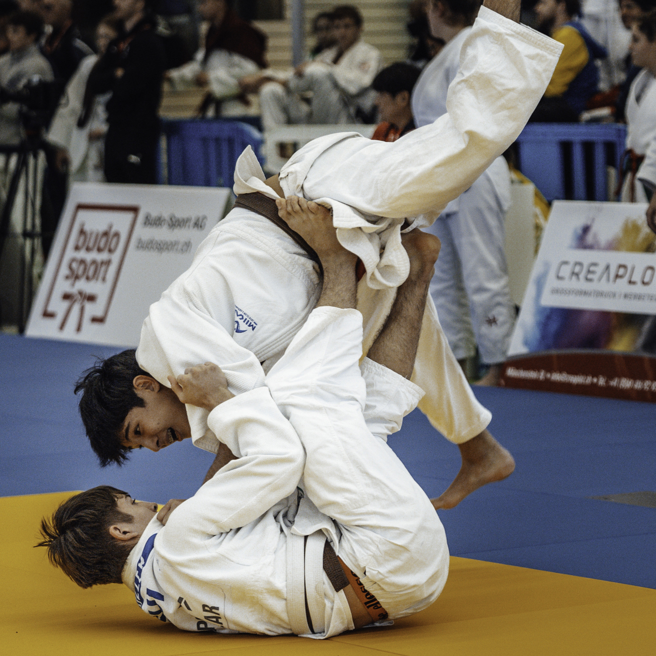 Judosportler Aaron Müller beim Wettkampf