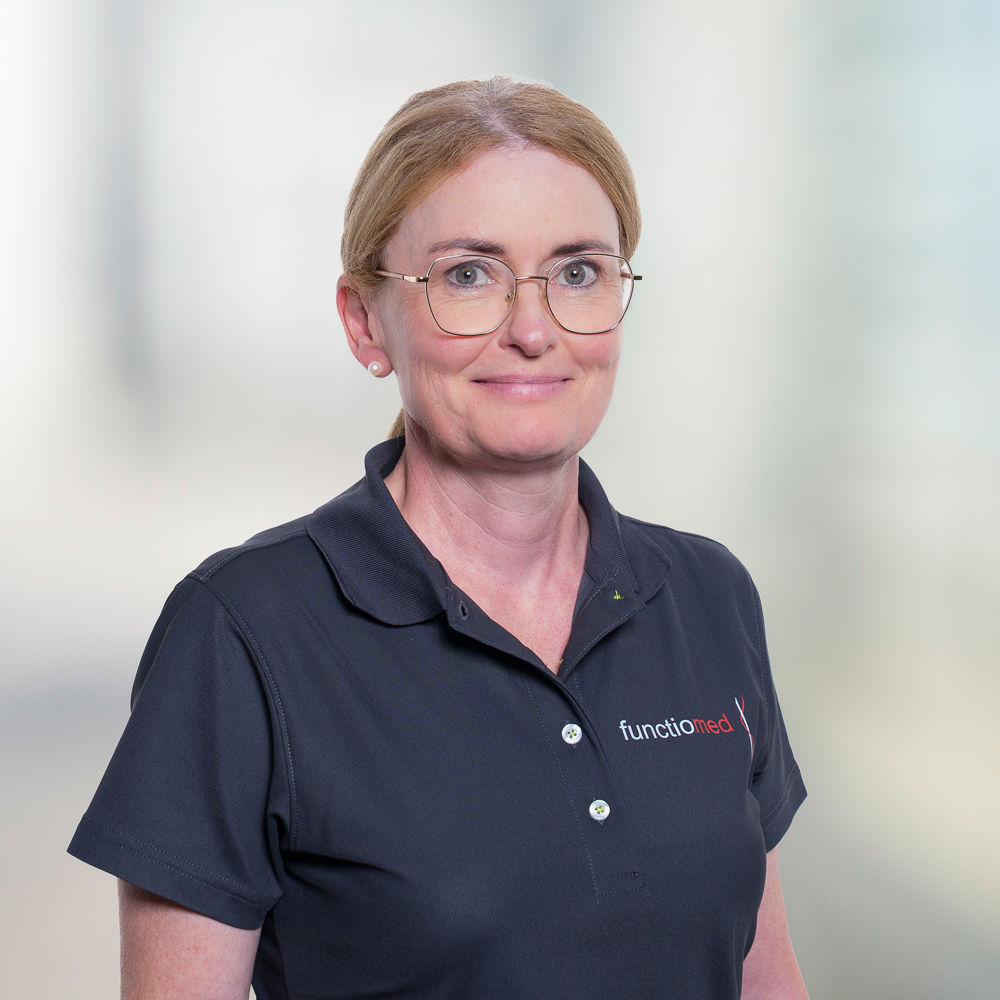Portrait von Andrea Binder, Empfangsmitarbeiterin der functiomed AG