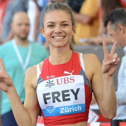 Leichtathletikerin Geraldine Frey an der Weltklasse Zürich IAAF Diamond League